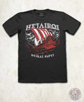 Hetairoi - Negras Naves - Camiseta negra + Postal
